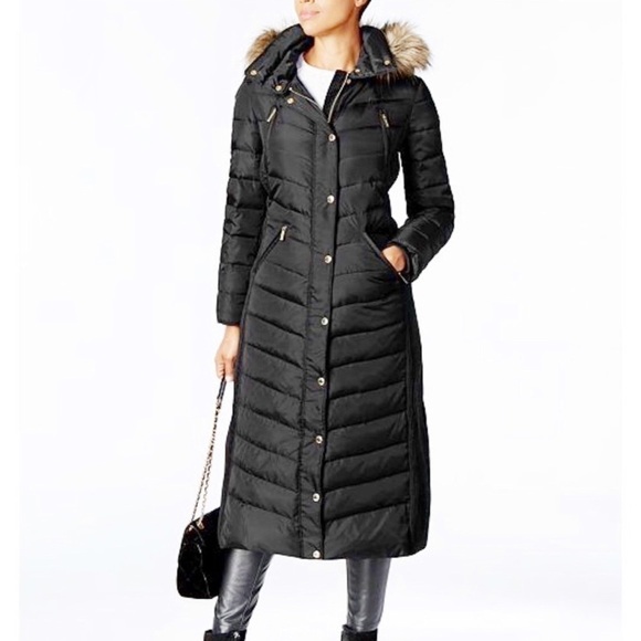 𝅺new-michael Kors Authentic FauxFur MaxiPuffer Coat - Picture 1 of 8